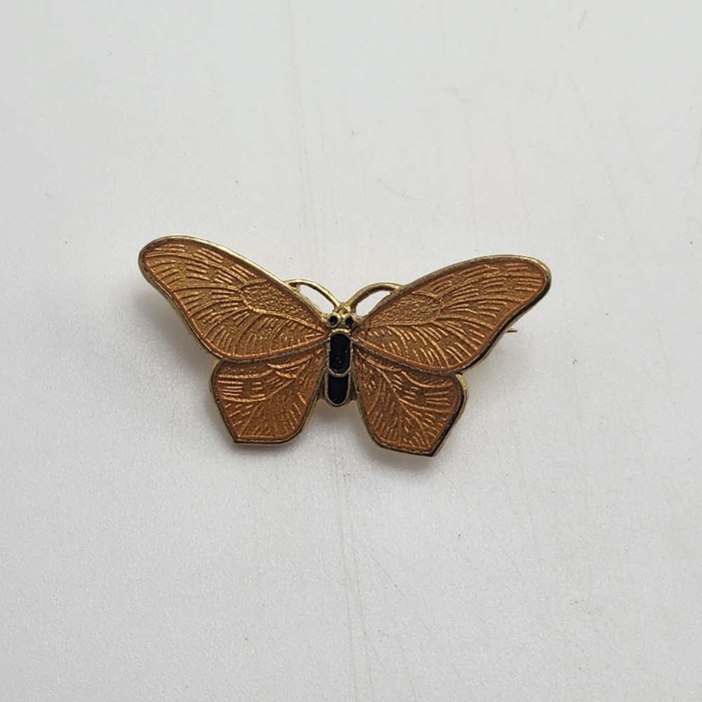 Vintage Gold‎ Tone Sweden Butterfly Brooch Pin